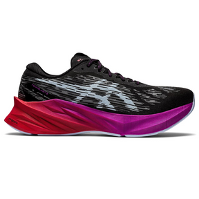 Asics NovaBlast 3 Preto com Roxo e vermelho