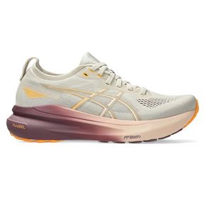 Asics Gel-Kayano 31 Bege com Laranja e Vermelho