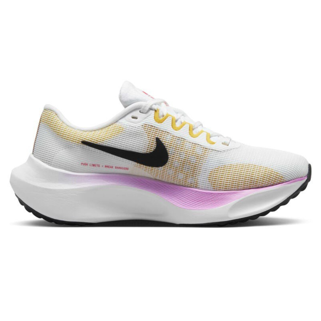 Nike Zoom Fly 5 Branco com Amarelo e Lilas