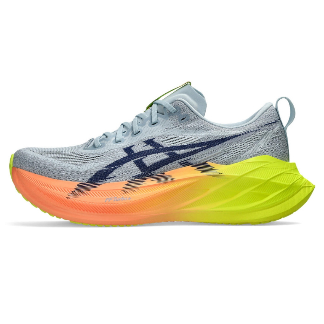 Asics Superblast 2 Paris - Unissex - Cinza com Verde e Laranja