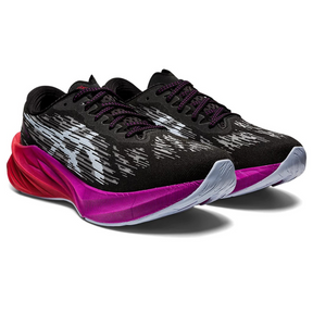 Asics NovaBlast 3 Preto com Roxo e vermelho