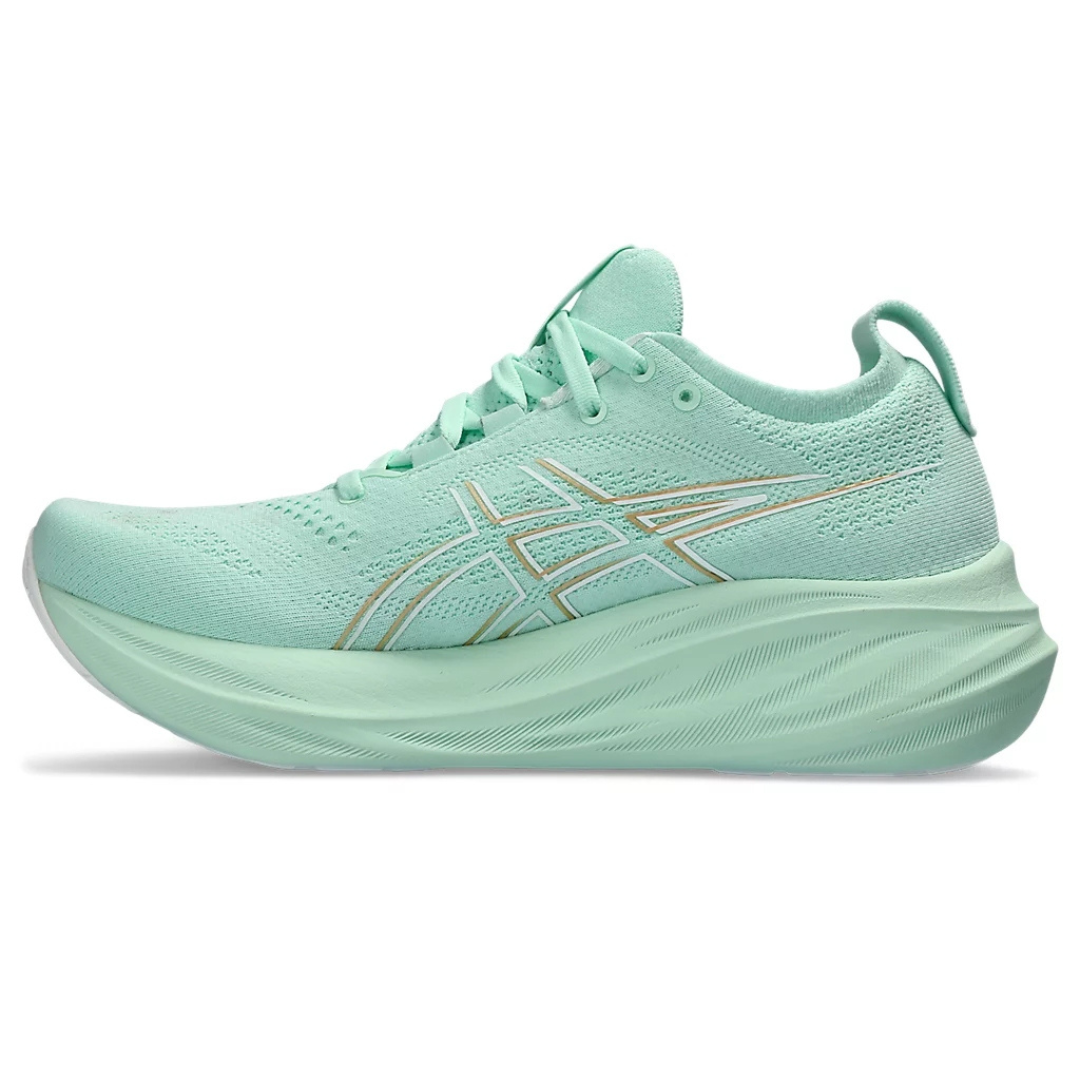 Asics Gel - Nimbus 26 - Verde com Branco e Dourado