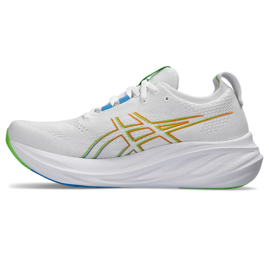 Asics Gel - Nimbus 26 - Branco com Azul e Verde