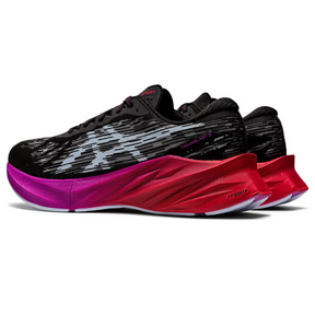 Asics NovaBlast 3 Preto com Roxo e vermelho