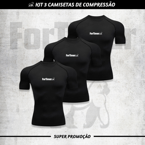 Kit 3 Camisetas de Compressão Fortimer™