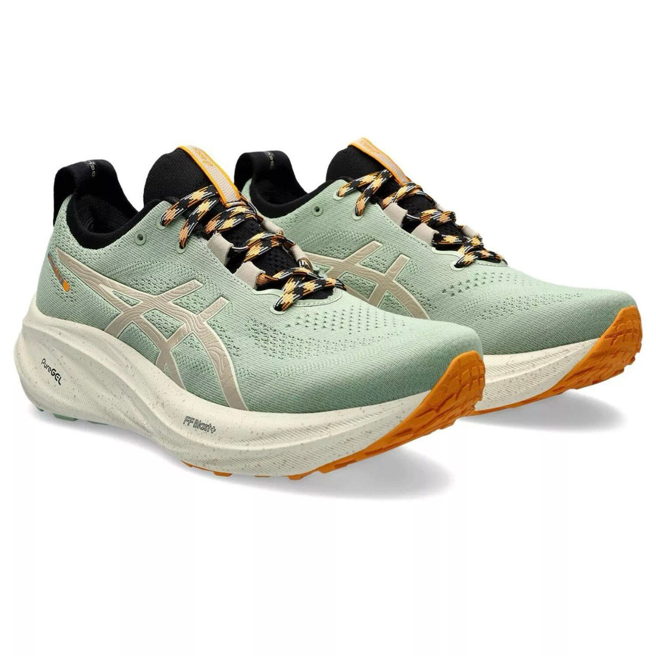 Asics Gel - Nimbus 26 - Verde com Creme e Laranja