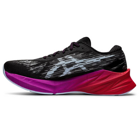 Asics NovaBlast 3 Preto com Roxo e vermelho