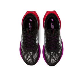 Asics NovaBlast 3 Preto com Roxo e vermelho